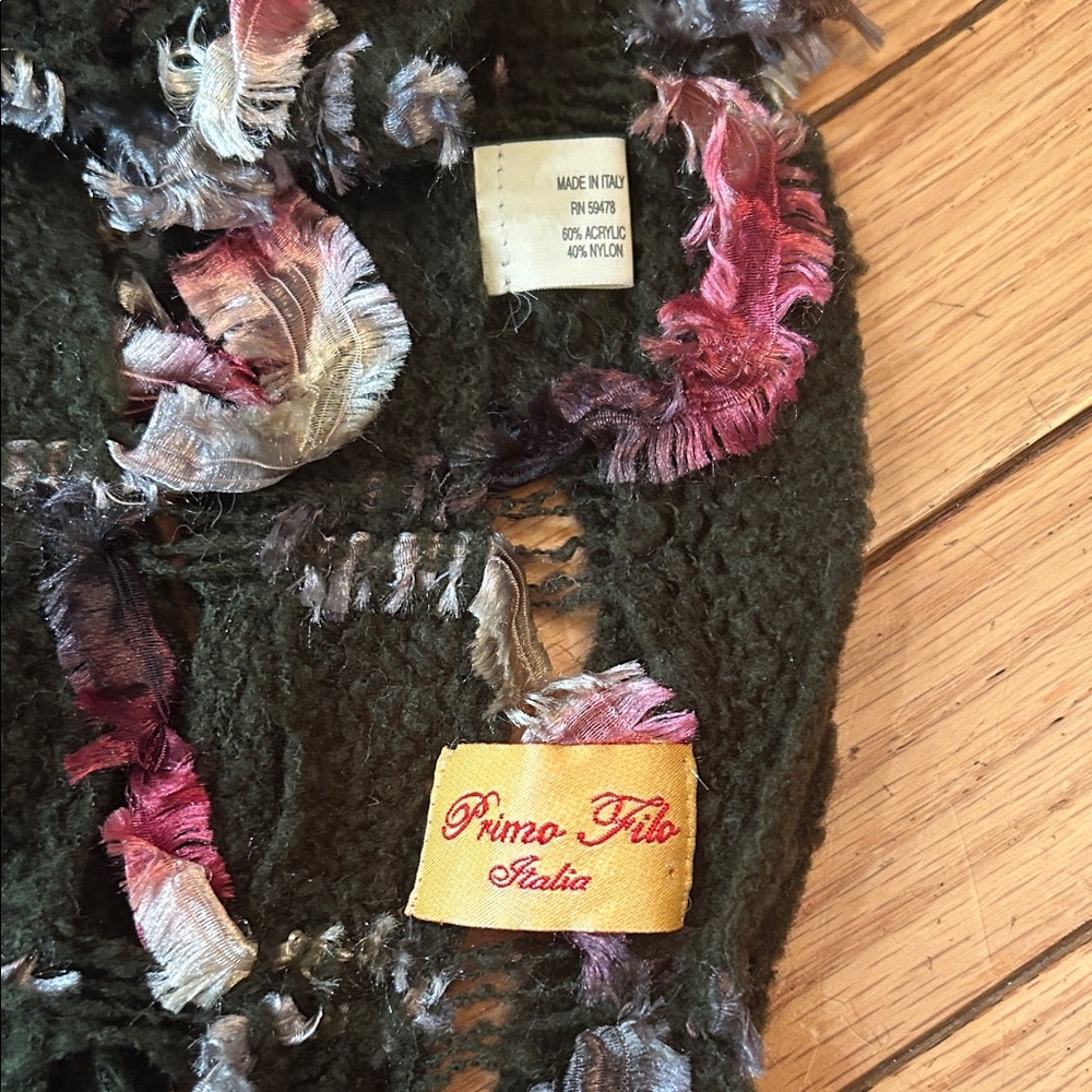 Italian Multicolor Knit Scarf - Picture 3 of 3